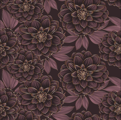 Purple Hydrangea Pattern