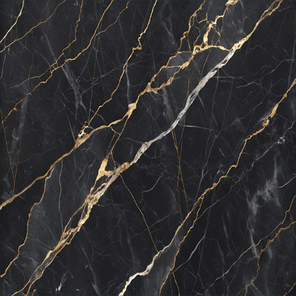 Dark Grey Marble with Gold Streaks