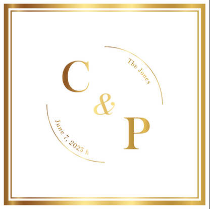 Gold Open Circle Monogram