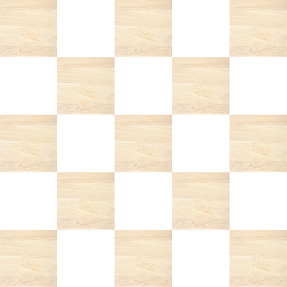 Light Oak and White Checkerboard