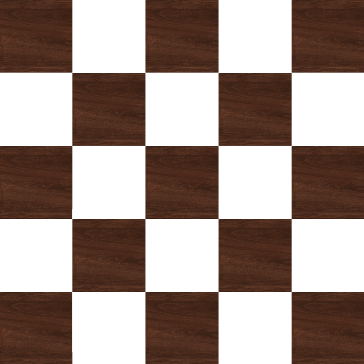 Dark Oak and White Checkerboard