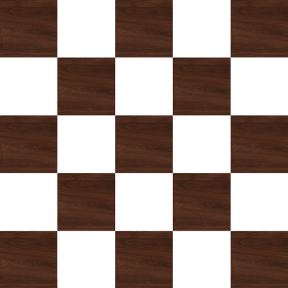Dark Oak and White Checkerboard