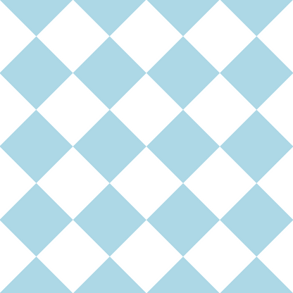 Light Blue and White Diamond Checkerboard