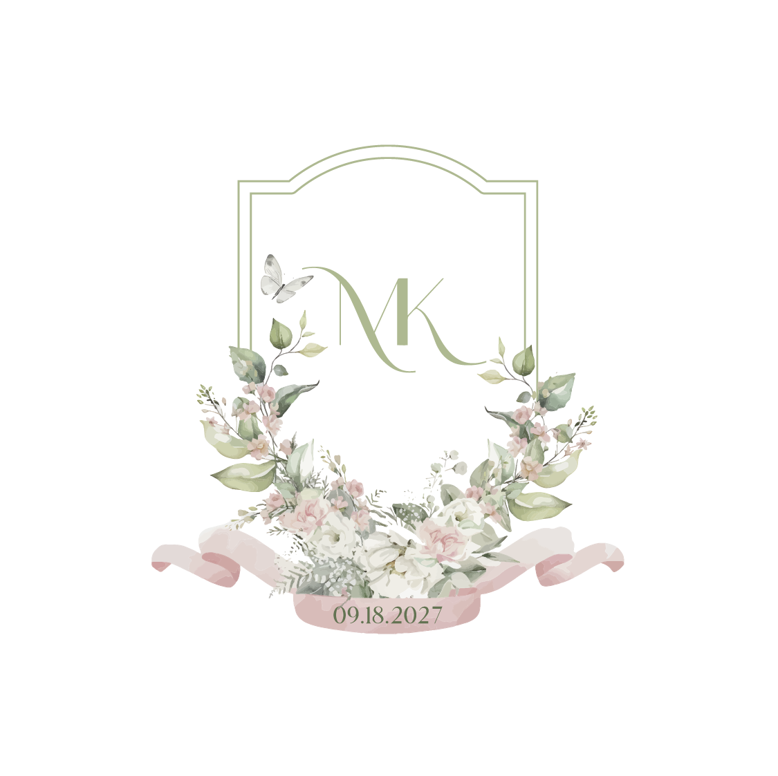 Pink and Green Crest