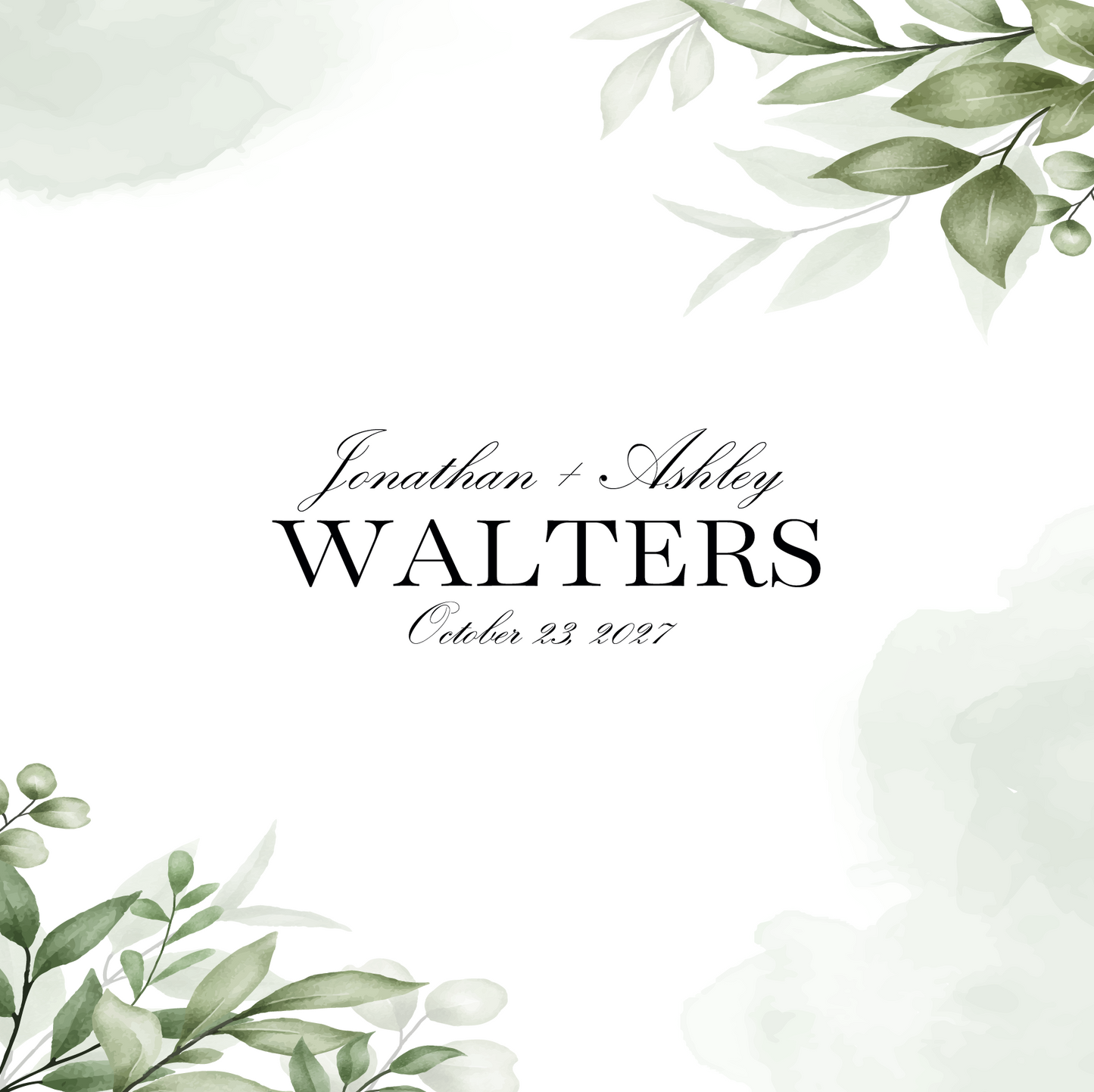 Watercolor with Floral Edges