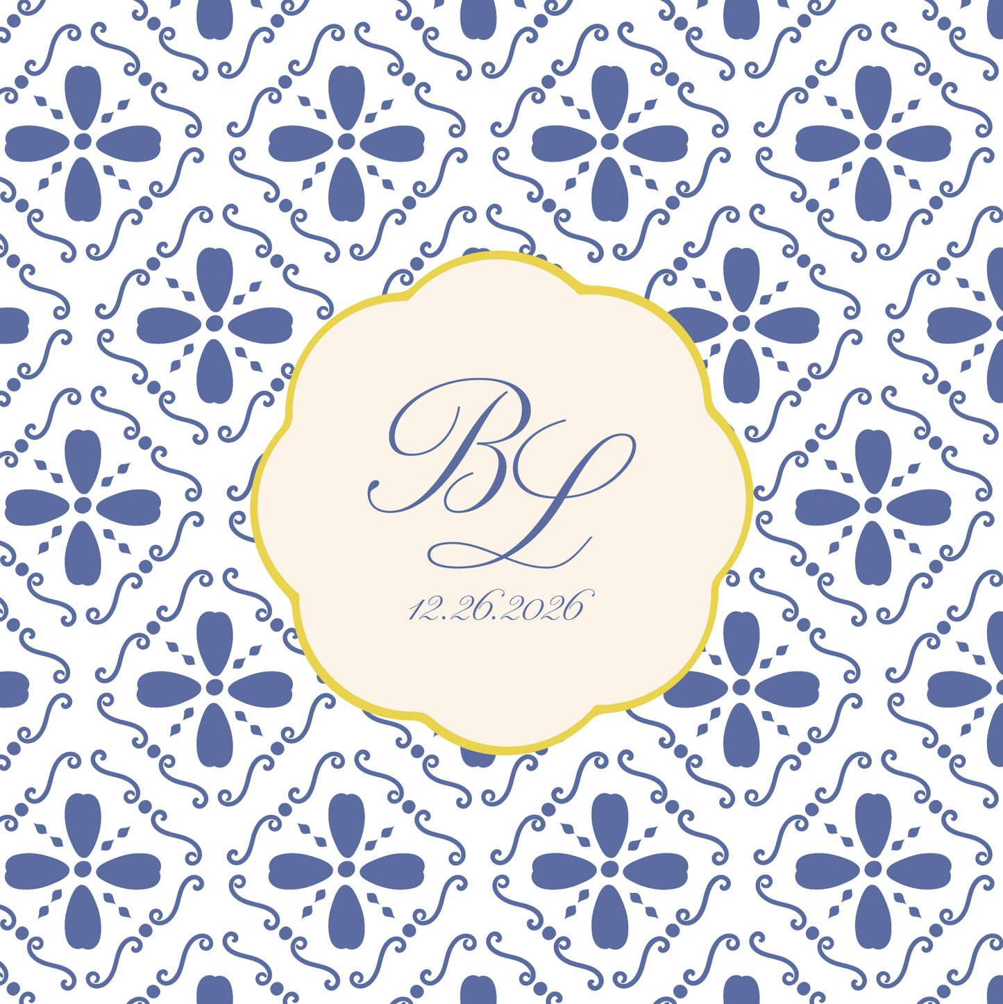 Blue Mediterranean Tiles Pattern