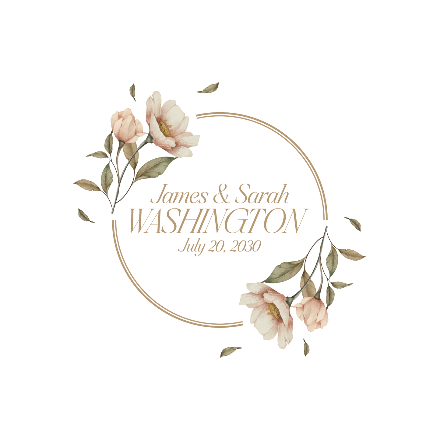 Circle Flower Monogram