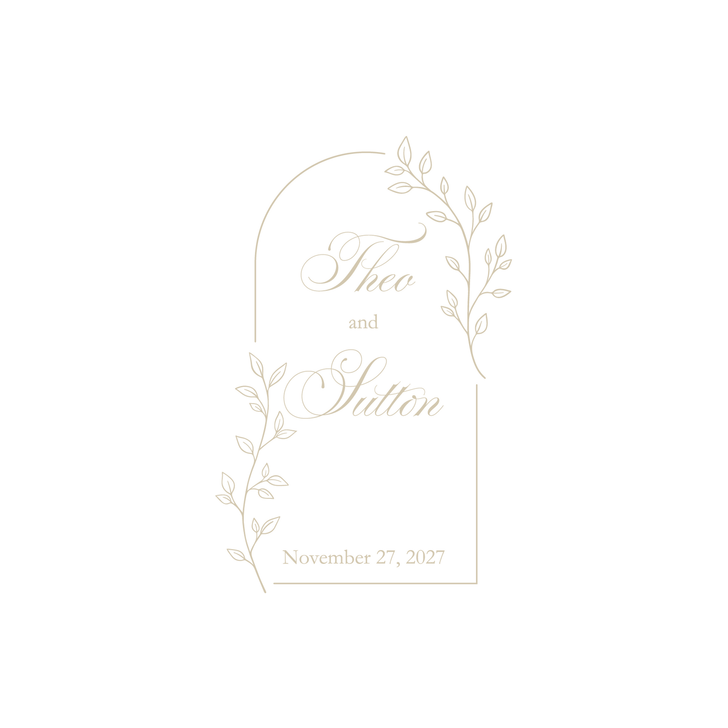 Tan Window Monogram