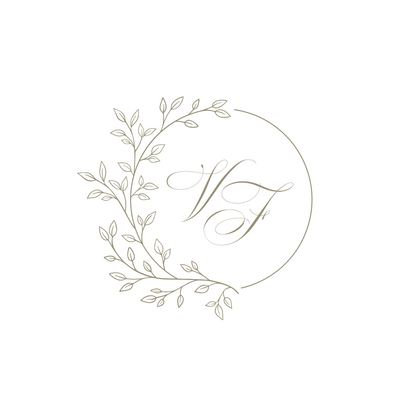 Tan Vine Circle Monogram