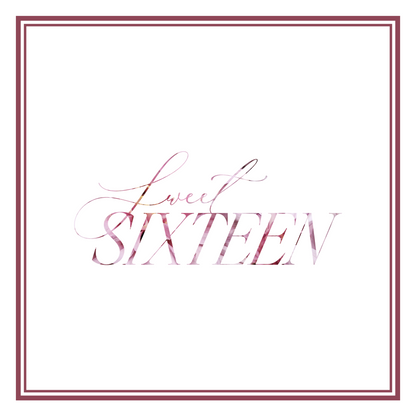 Pink Floral Cutout Sweet Sixteen