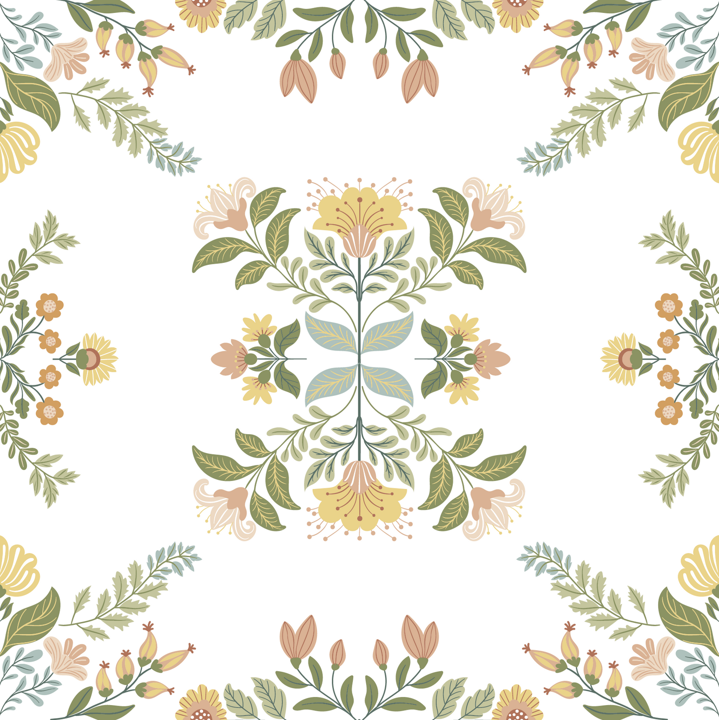 Scandinavian Floral Motif