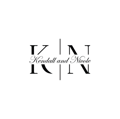 Line Initials with Name in Center Monogram