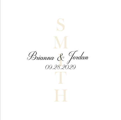 Vertical Surname with Names in the Middle
