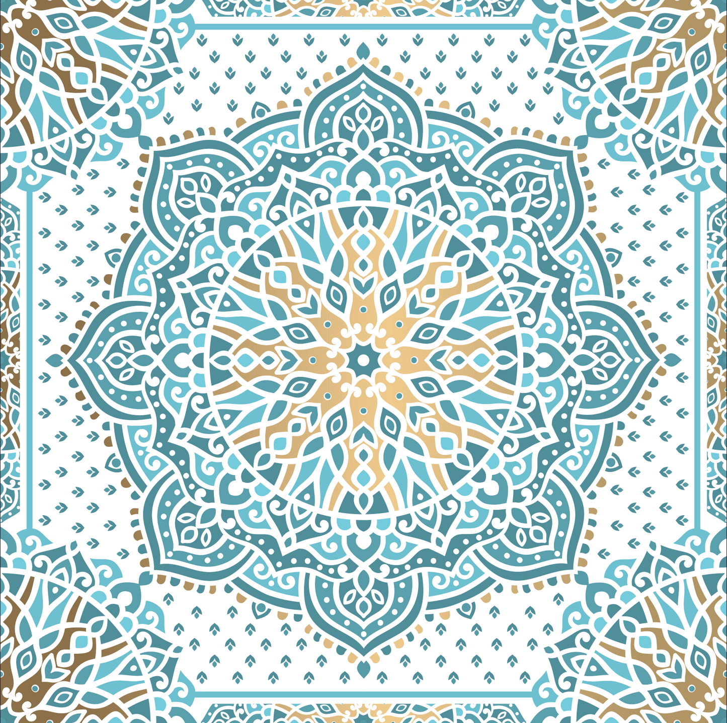 Blue Mosaic Mandala