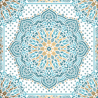 Blue Mosaic Mandala