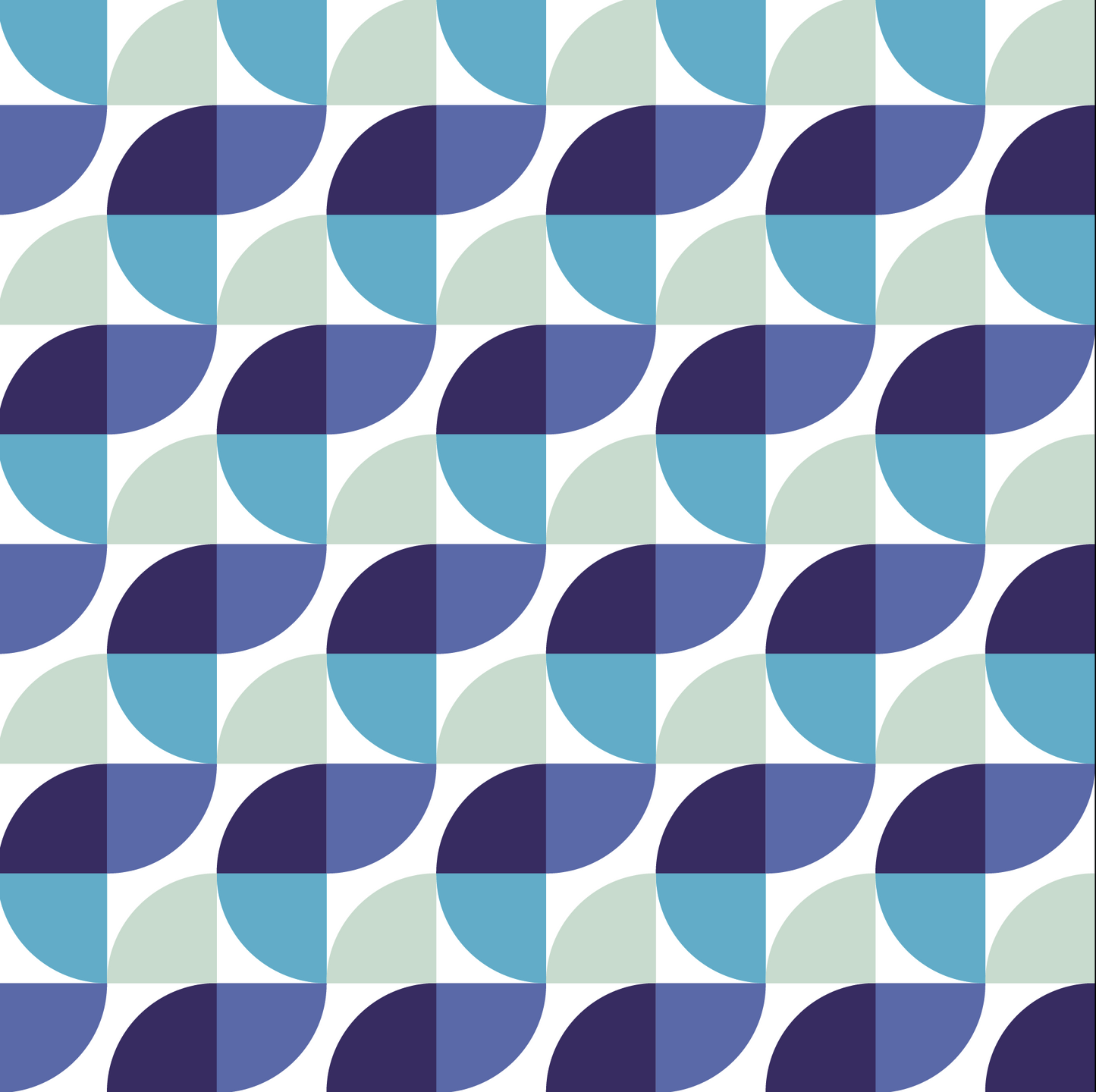 Blue Abstract Fan Pattern