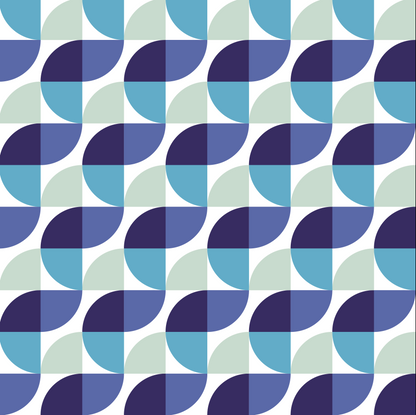 Blue Abstract Fan Pattern