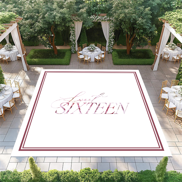 Pink Floral Cutout Sweet Sixteen