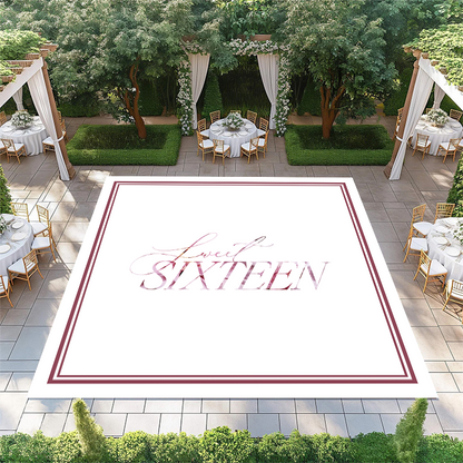 Pink Floral Cutout Sweet Sixteen
