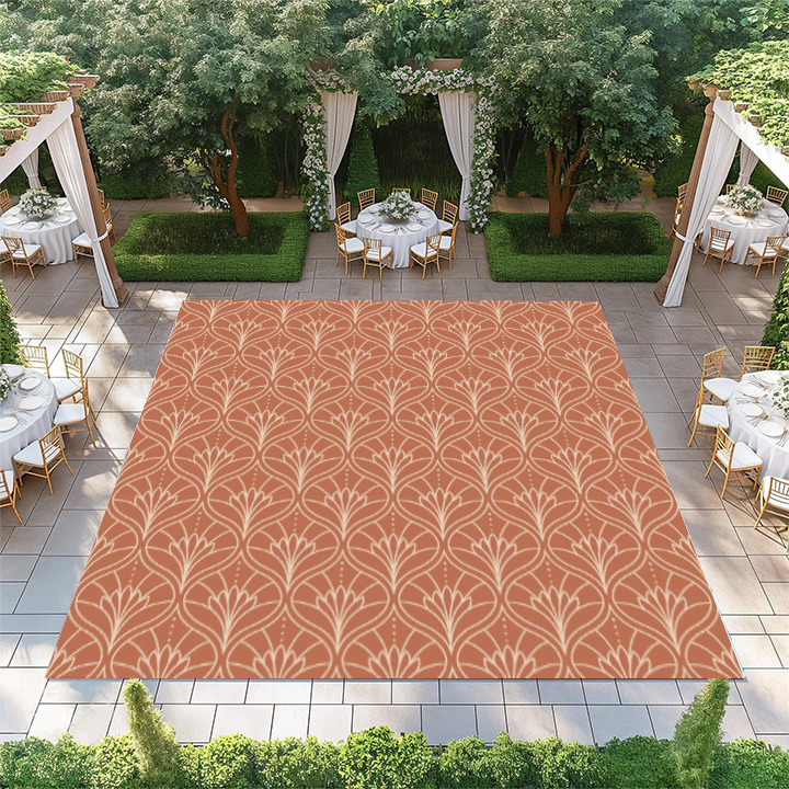 Orange Lotus Pattern