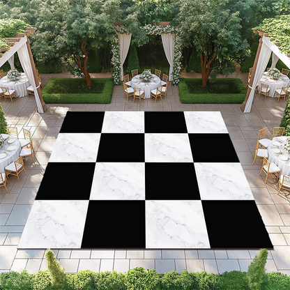 Black and Marble Checkerboard