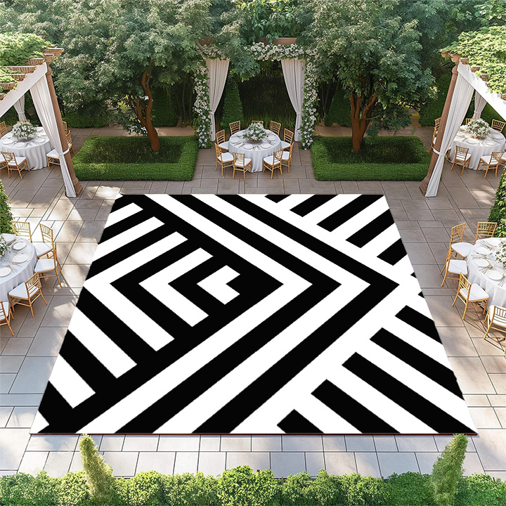 Black and White Crossed Chevron