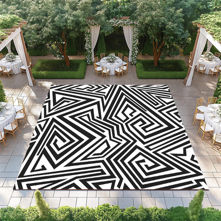 Black and White Spiral Lines