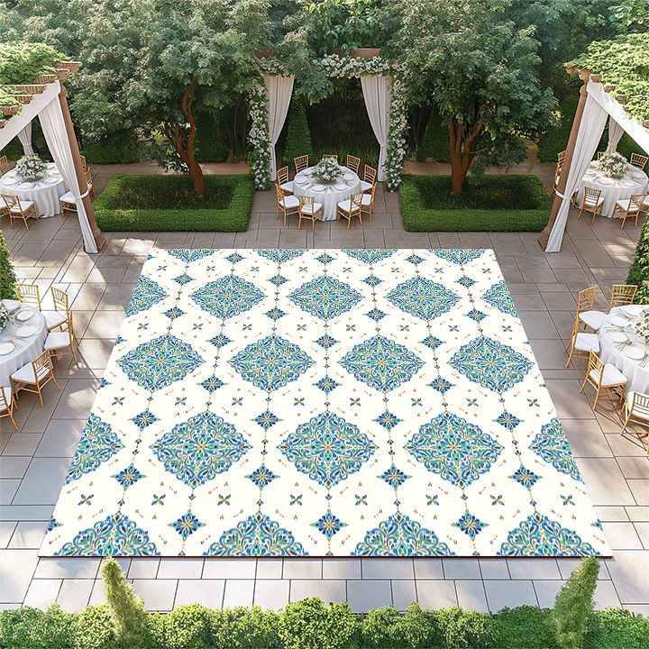 Blue and Gold Diamond Pattern