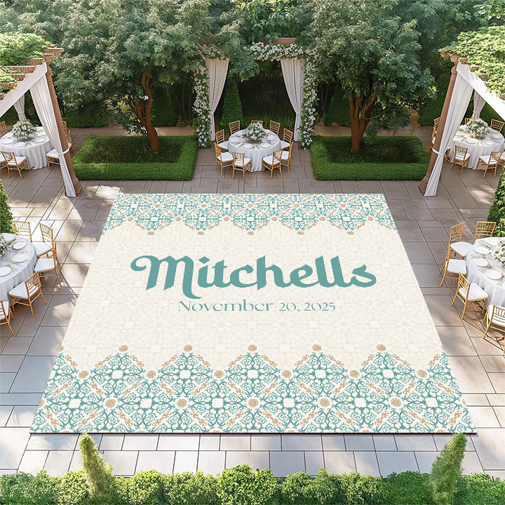 Blue and Gold Ornament Pattern