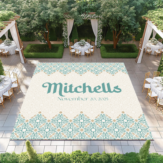 Blue and Gold Ornament Pattern