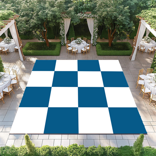 Blue and White Checkerboard
