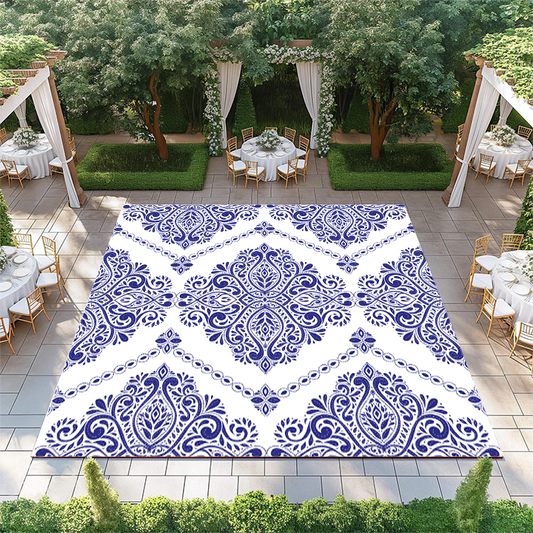 Blue and White Floral Pattern