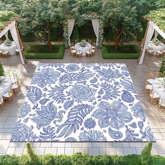 Blue Flowers and Paisley