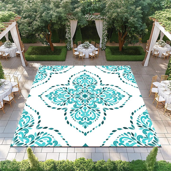 Blue Leaf Floral Star