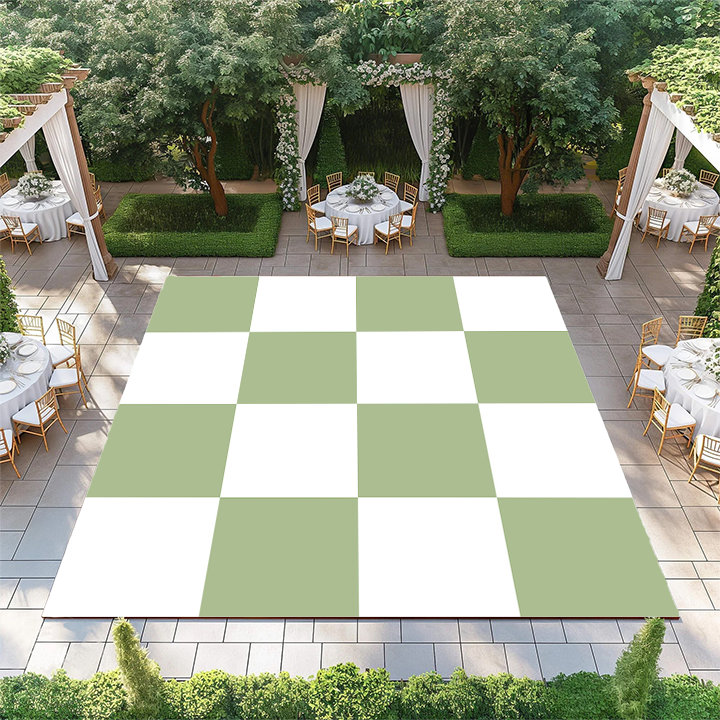 Chervil Green and White Checkerboard