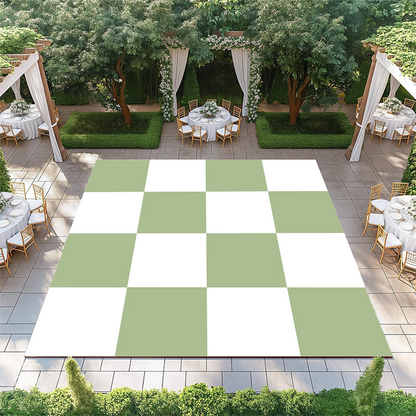 Chervil Green and White Checkerboard