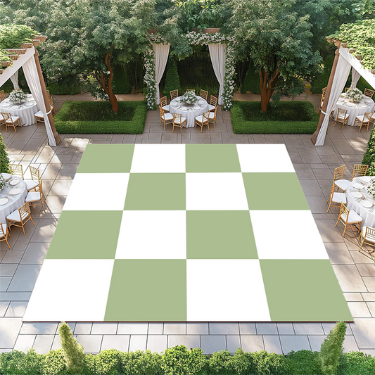 Chervil Green and White Checkerboard