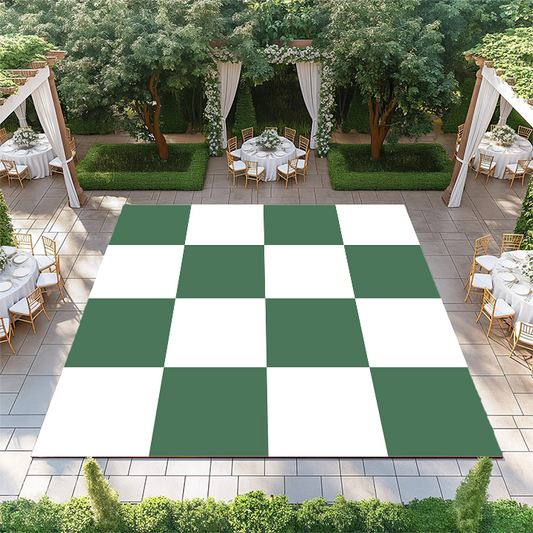 Como Green and White Checkerboard