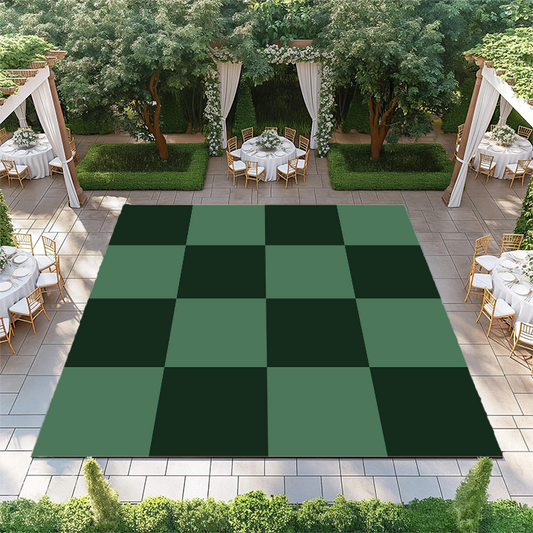 Dark Green and Hunter Green Checkerboard