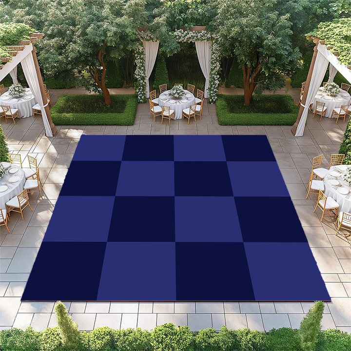 Double Dark Blue Checkerboard