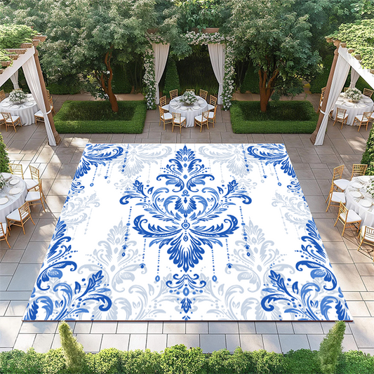 Elegant Blue Damask
