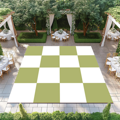 Gimblet Green and White Checkerboard