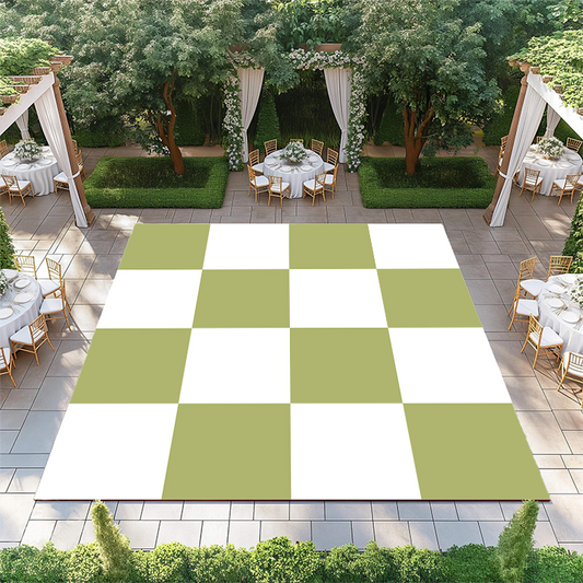 Gimblet Green and White Checkerboard