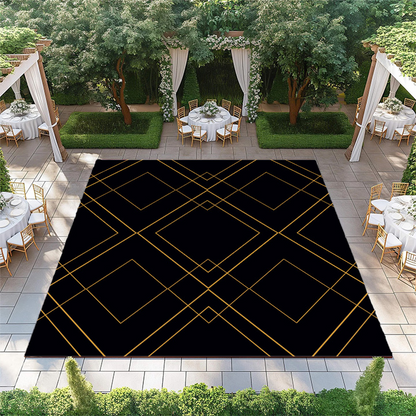 Gold and Black Geometric Pattern