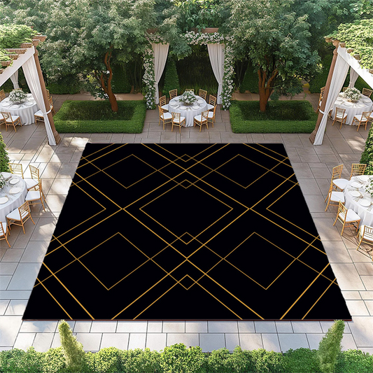 Gold and Black Geometric Pattern