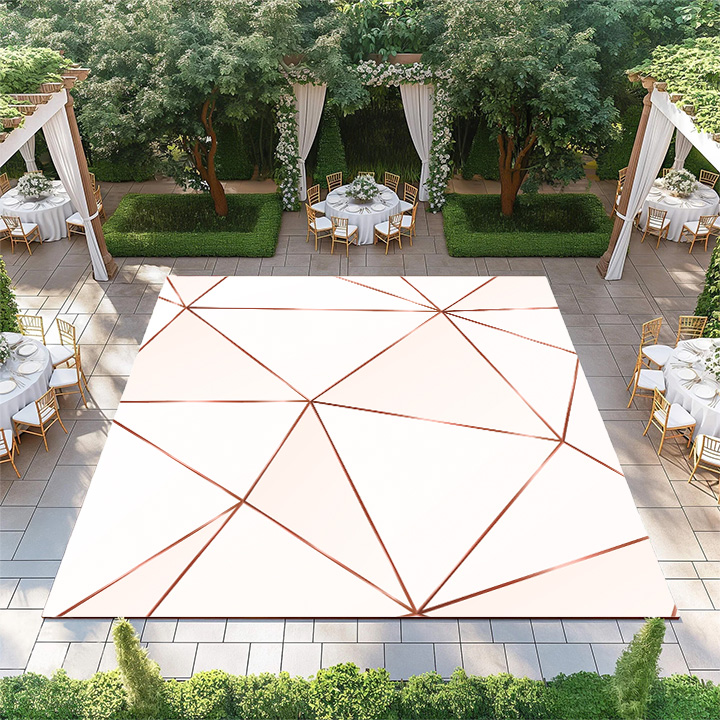 Golden Pink Geometric Pattern