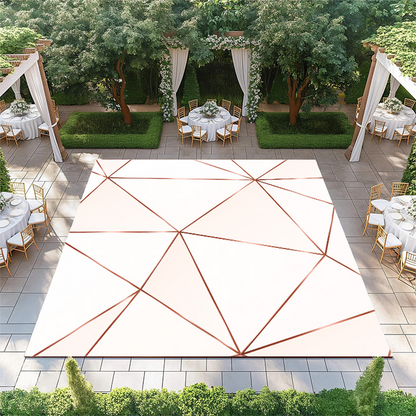 Golden Pink Geometric Pattern