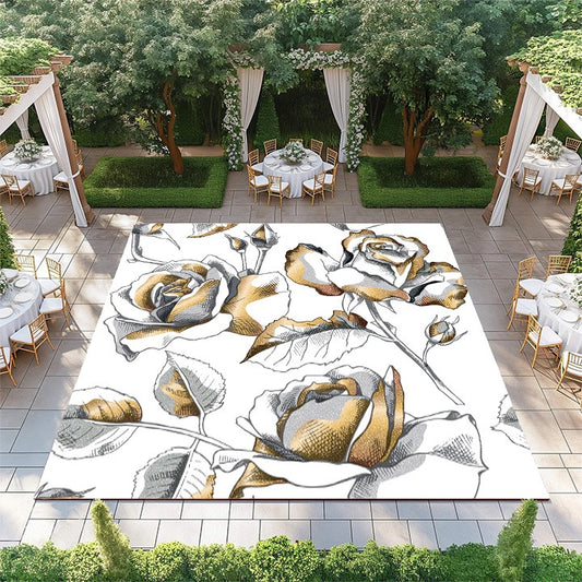 Gray and Gold Flowers