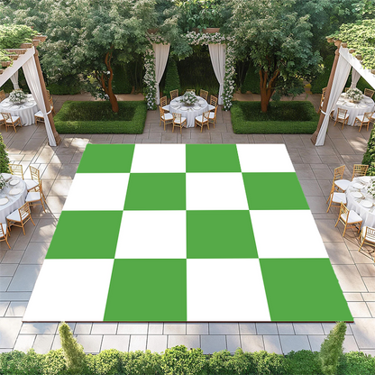 Green Apple and White Checkerboard
