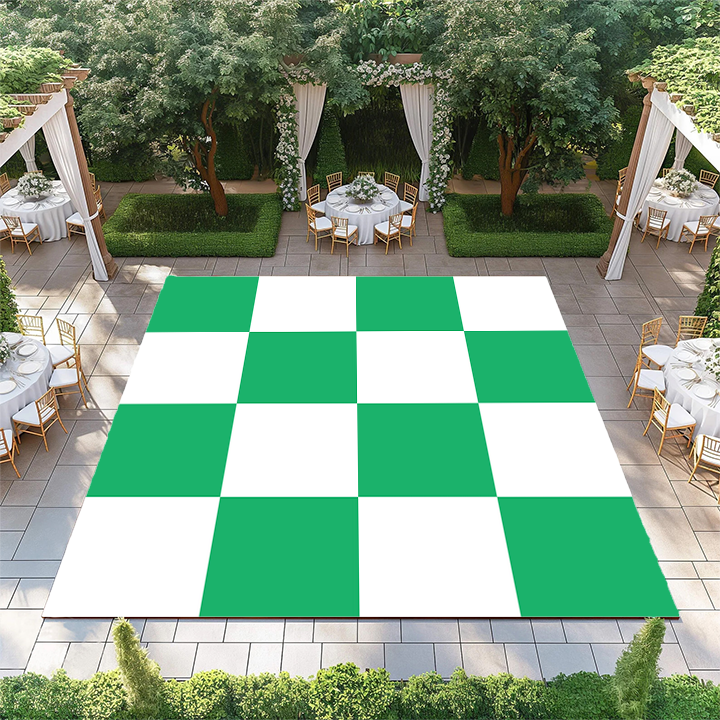 Jade and White Checkerboard